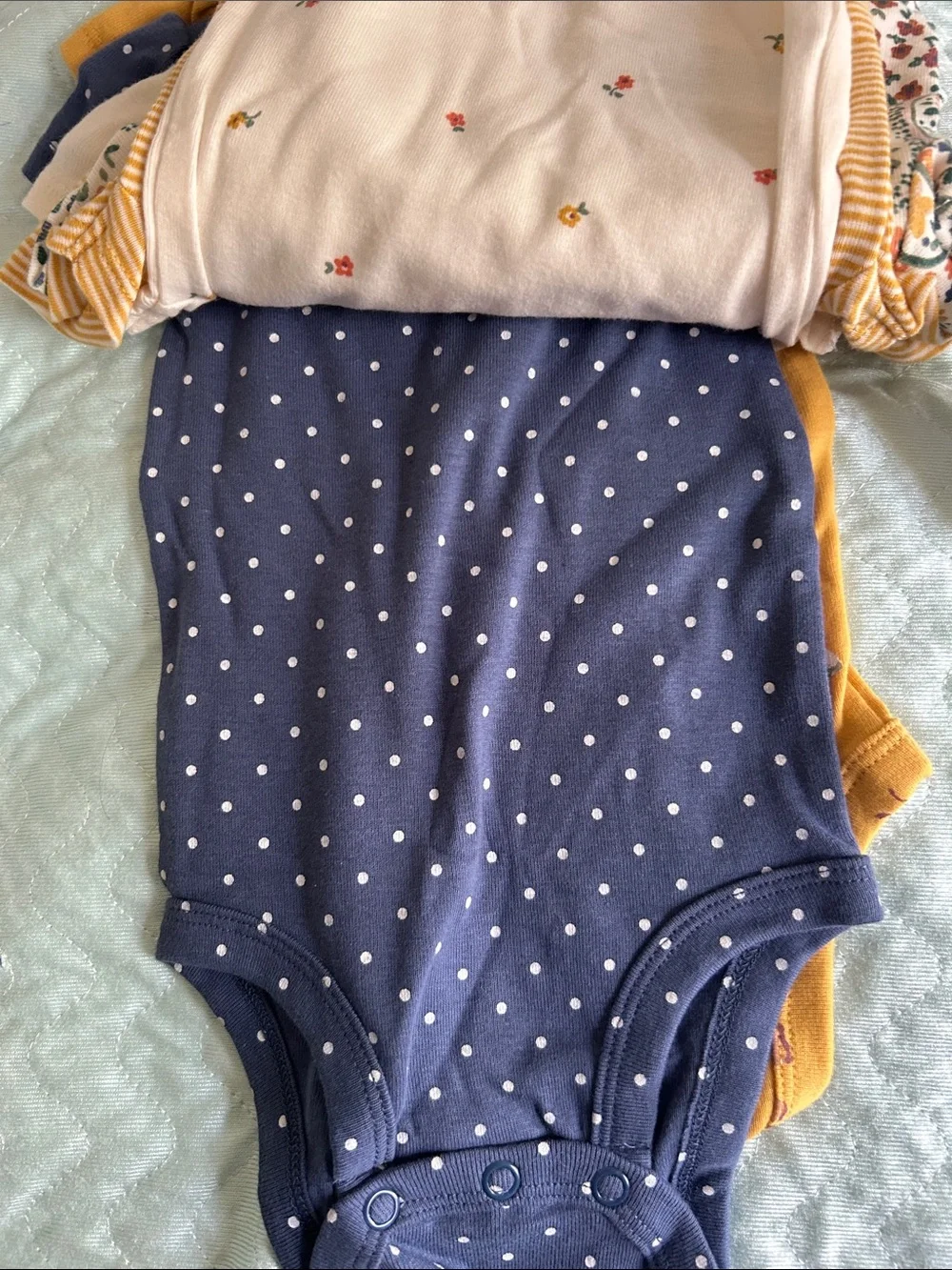Carter's Floral Paisley Short-Sleeve Baby Bodysuit - Mustard & Multicolor